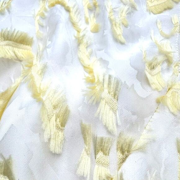 YIGAL‎ AZROUEL Women's Size 2 Silk Runway Midi Dress White Yellow Black Bow NYC - Picture 7 of 13